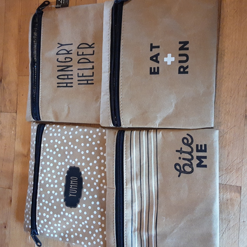 New (Set of 4!) reusable sandwich ziplock bags
